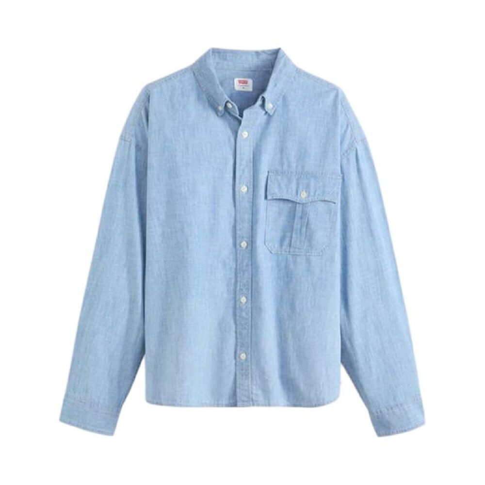 Levis Mens Chambray Cropped Shirt / Chambray